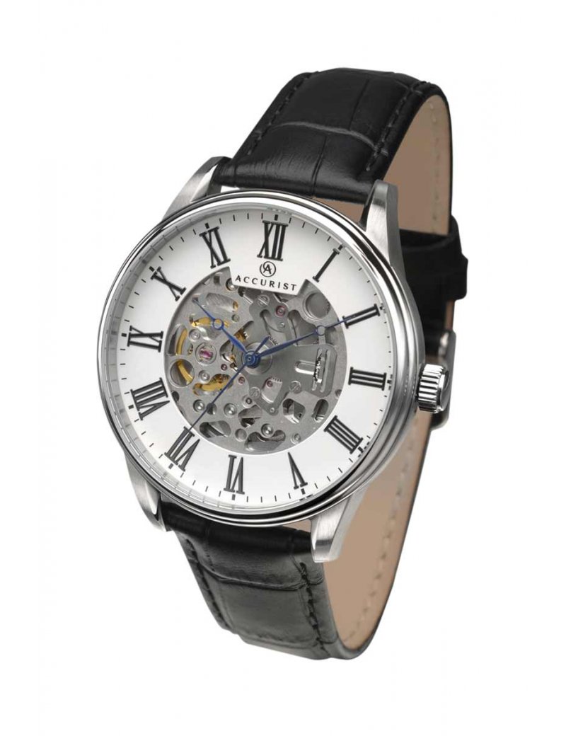 Accurist Men's Automatic Skeleton Watch 7701 T T Jewellers