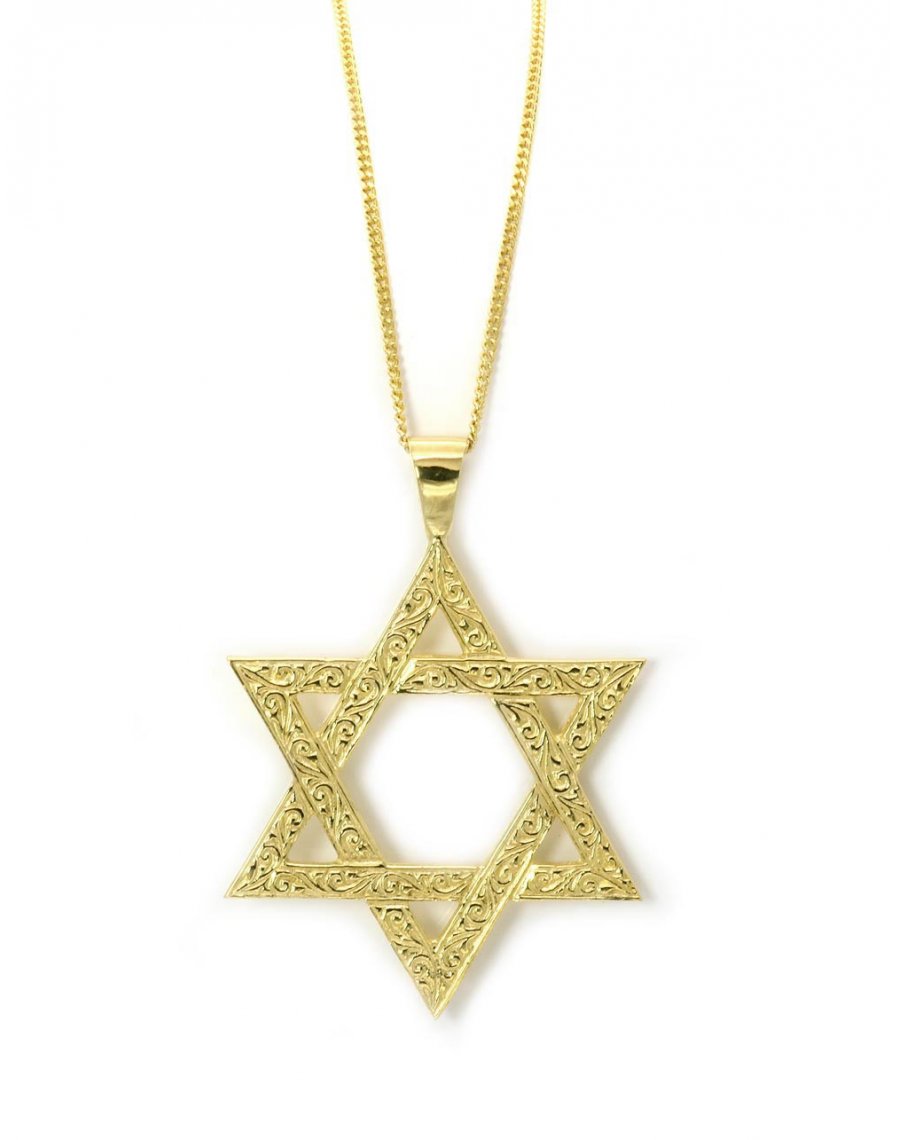 Star of David Necklace. Звезда давида золото