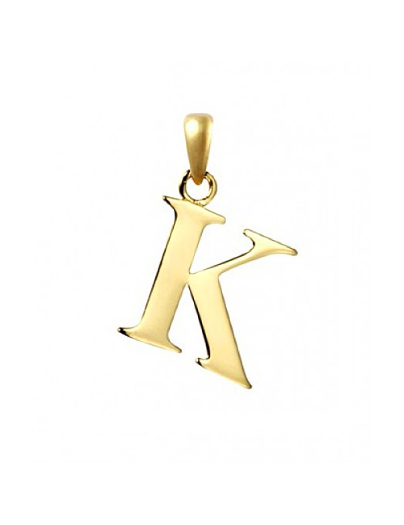 9ct Gold Initial K Pendant | T T Jewellers