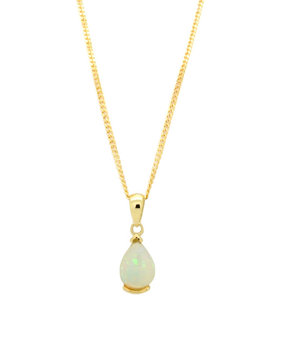 Vintage Opal and Diamond Lavalier Necklace 9ct Yellow Gold - Bristol  Jewellery Company