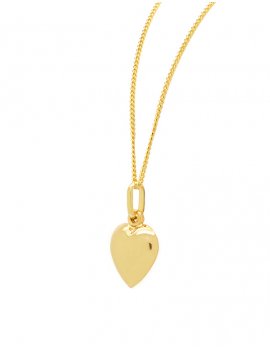 9ct Gold Plain Heart Pendant