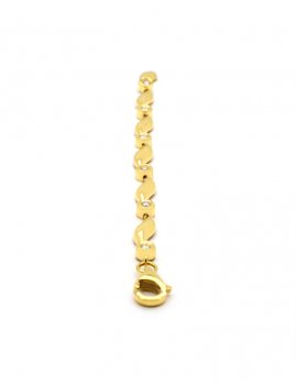 18ct Gold Diamond Bracelet - 18cm