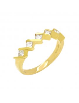 18ct Gold Princess Cut Diamond Eternity Ring