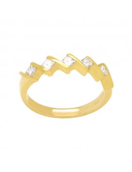 18ct Gold Princess Cut Diamond Eternity Ring