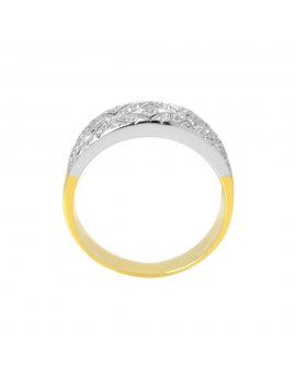 18ct Yellow Gold Diamond Wide-Band Wedding Ring
