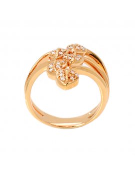 18ct Rose Gold Diamond Cocktail Ring