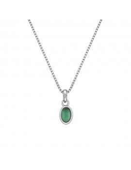 Hot Diamonds Green Agate Birthstone Pendant - May