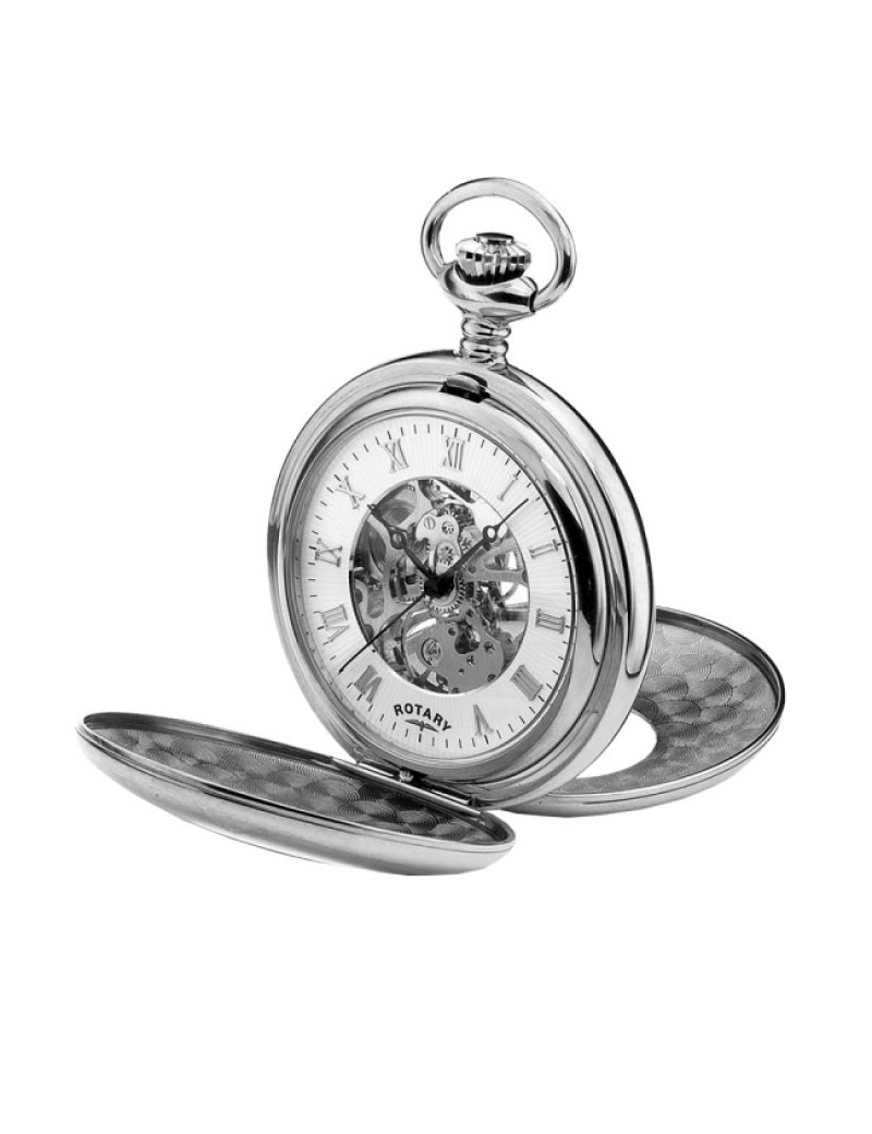 Rotary Skeleton Pocket Watch T T Jewellers