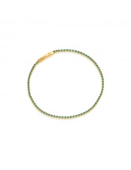 Sif Jakobs Bracelet Ellera - 18K Gold Plated With Green Zirconia