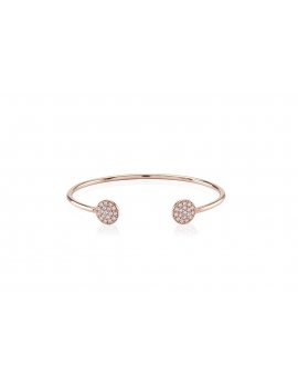 Sif Jakobs Bangle Sacile - 18K Rose Gold Plated With White Zirconia