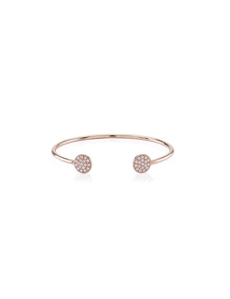 Bangle Sacile - 18K Rose Gold Plated With White Zirconia | Sif Jakobs