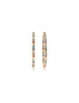 Sif Jakobs Earrings Bovalino - 18K Gold Plated With Multicoloured Zirconia