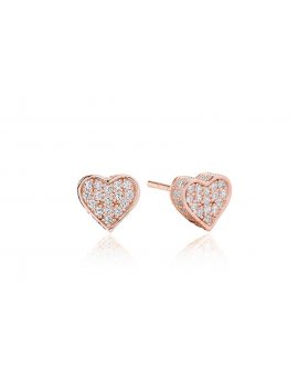 Sif Jakobs Earrings Amore - 18K Rose Gold Plated With White Zirconia