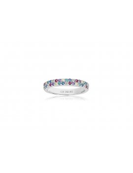 Sif Jakobs Ring Corte Due With Multicoloured Zirconia