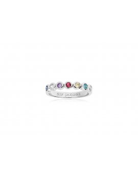 Sif Jakobs Ring Sardinien Sette With Multicoloured Zirconia