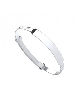 Children's Silver Expandable ID Baby Bangle