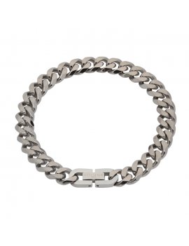 Stainless Steel Matte and Polished Clasp Bracelet LAB126/21CM