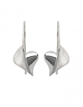 Sterling Silver Heart Drop Earrings ME-679