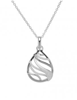Sterling Silver Drop Pendant with Chain MK-642/SIL