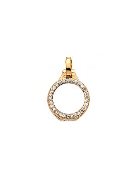 Virtue Keepsake Small Gold Plated Silver Locket with CZ