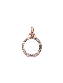 Virtue Keepsake Small Rose Gold Plated Silver Locket with CZ