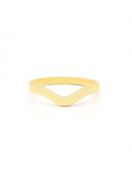 9ct Yellow Gold Wishbone 2mm Wedding Ring