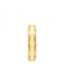 9ct Yellow Gold Diamond Cut 4mm Wedding Ring