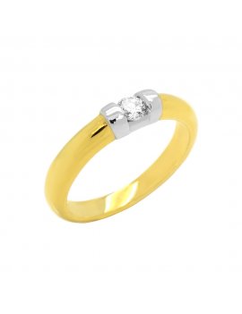 18ct Yellow Gold Diamond 3mm Tapered Wedding Ring