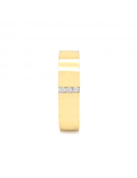 9ct Yellow Gold Diamond 6mm Wedding Ring